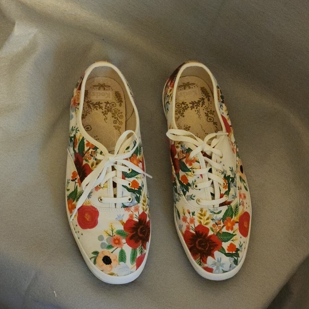 Ked & Rifle Paper &Co. Champion Garden Party Floral Sneakers 9 Wide